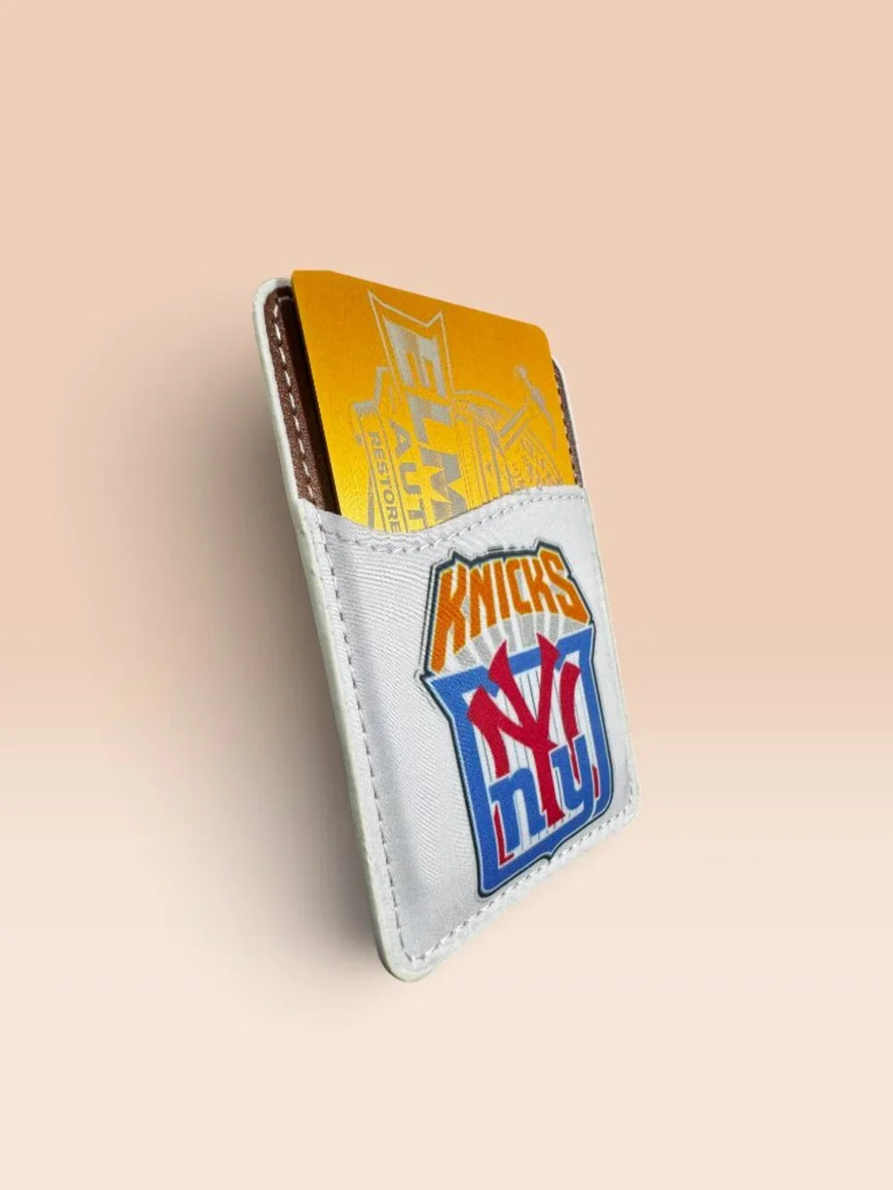 NY Knicks Phone Card Holder Wallet Stick-On Pocket